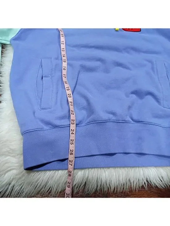 Teddy Fresh Size M Colorblock Hoodie Yellow Purple Pink Cotton - Picture 7 of 7